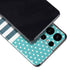 Polka Dots and Stripes Heart in Blue Galaxy S21 Ultra 5G Skin