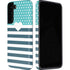Polka Dots and Stripes Heart in Blue Galaxy S22 Plus Pro Case