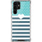 Polka Dots and Stripes Heart in Blue Galaxy S22 Ultra Clear Case