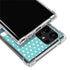 Polka Dots and Stripes Heart in Blue Galaxy S22 Ultra Clear Case