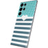 Polka Dots and Stripes Heart in Blue Galaxy S22 Ultra Skin