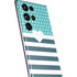 Polka Dots and Stripes Heart in Blue Galaxy S22 Ultra Skin