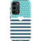 Polka Dots and Stripes Heart in Blue Galaxy S23 Plus Pro Case