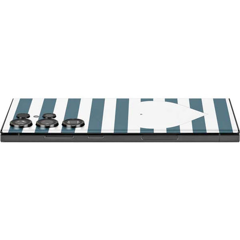 Polka Dots and Stripes Heart in Blue Galaxy S23 Ultra Skin