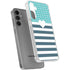 Polka Dots and Stripes Heart in Blue Galaxy S24 Plus Clear Case
