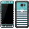Polka Dots and Stripes Heart in Blue Galaxy S7 Active Skin