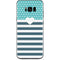 Polka Dots and Stripes Heart in Blue Galaxy S8 Plus Skin