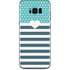 Polka Dots and Stripes Heart in Blue Galaxy S8 Plus Skin