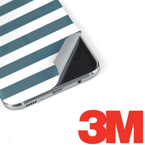 Polka Dots and Stripes Heart in Blue Galaxy S8 Skin