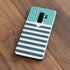 Polka Dots and Stripes Heart in Blue Galaxy S9 Plus Skin