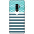 Polka Dots and Stripes Heart in Blue Galaxy S9 Plus Skin