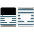 Polka Dots and Stripes Heart in Blue Galaxy Z Flip3 5G Skin