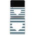 Polka Dots and Stripes Heart in Blue Galaxy Z Flip3 5G Skin
