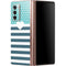 Polka Dots and Stripes Heart in Blue Galaxy Z Fold2 5G Skin