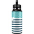 Polka Dots and Stripes Heart in Blue Hydro Flask 32oz Wide Mouth Skin