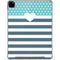 Polka Dots and Stripes Heart in Blue iPad Pro 12.9in (2020) Clear Case