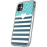 Polka Dots and Stripes Heart in Blue iPhone 11 Clear Case