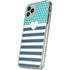 Polka Dots and Stripes Heart in Blue iPhone 11 Pro Clear Case