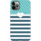 Polka Dots and Stripes Heart in Blue iPhone 11 Pro Lite Case