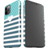 Polka Dots and Stripes Heart in Blue iPhone 11 Pro Lite Case