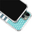 Polka Dots and Stripes Heart in Blue iPhone 11 Pro Max Clear Case