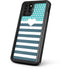 Polka Dots and Stripes Heart in Blue iPhone 11 Pro Waterproof Case