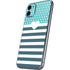 Polka Dots and Stripes Heart in Blue iPhone 11 Skin