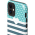 Polka Dots and Stripes Heart in Blue iPhone 12 Impact Case