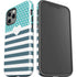 Polka Dots and Stripes Heart in Blue iPhone 12 Pro Impact Case