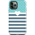 Polka Dots and Stripes Heart in Blue iPhone 12 Pro Max Impact Case