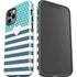Polka Dots and Stripes Heart in Blue iPhone 12 Pro Max Impact Case