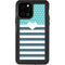 Polka Dots and Stripes Heart in Blue iPhone 12 Pro Waterproof Case