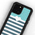 Polka Dots and Stripes Heart in Blue iPhone 12 Pro Waterproof Case