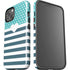 Polka Dots and Stripes Heart in Blue iPhone 13 Impact Case