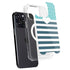 Polka Dots and Stripes Heart in Blue iPhone 13 Pro MagSafe Case