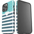 Polka Dots and Stripes Heart in Blue iPhone 13 Pro Max Impact Case