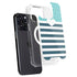 Polka Dots and Stripes Heart in Blue iPhone 13 Pro Max MagSafe Case