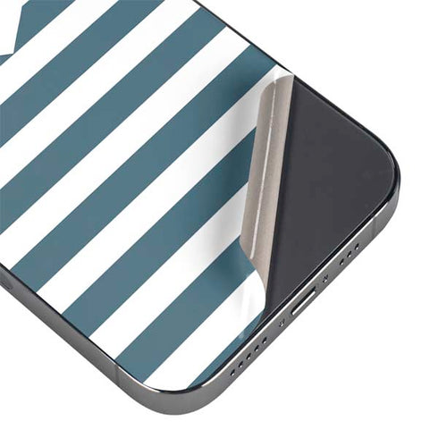 Polka Dots and Stripes Heart in Blue iPhone 13 Pro Max Skin