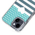 Polka Dots and Stripes Heart in Blue iPhone 15 Plus MagSafe Case