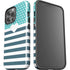 Polka Dots and Stripes Heart in Blue iPhone 14 Pro Max Impact Case