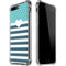 Polka Dots and Stripes Heart in Blue iPhone 7/8 Plus Clear Case