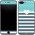 Polka Dots and Stripes Heart in Blue iPhone 7 Plus Skin