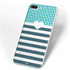 Polka Dots and Stripes Heart in Blue iPhone 7 Plus Skin