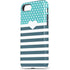 Polka Dots and Stripes Heart in Blue iPhone 7 Pro Case