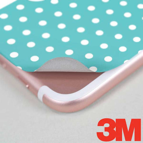 Polka Dots and Stripes Heart in Blue iPhone 7 Skin