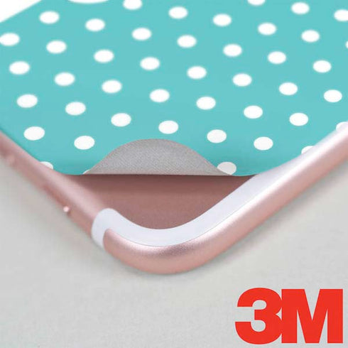 Polka Dots and Stripes Heart in Blue iPhone 8 Skin