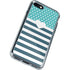 Polka Dots and Stripes Heart in Blue iPhone SE (2nd & 3rd Gen) Clear Case