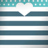 Polka Dots and Stripes Heart in Blue iPhone X Pro Case