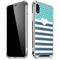 Polka Dots and Stripes Heart in Blue iPhone XR Clear Case
