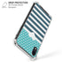 Polka Dots and Stripes Heart in Blue iPhone XR Clear Case